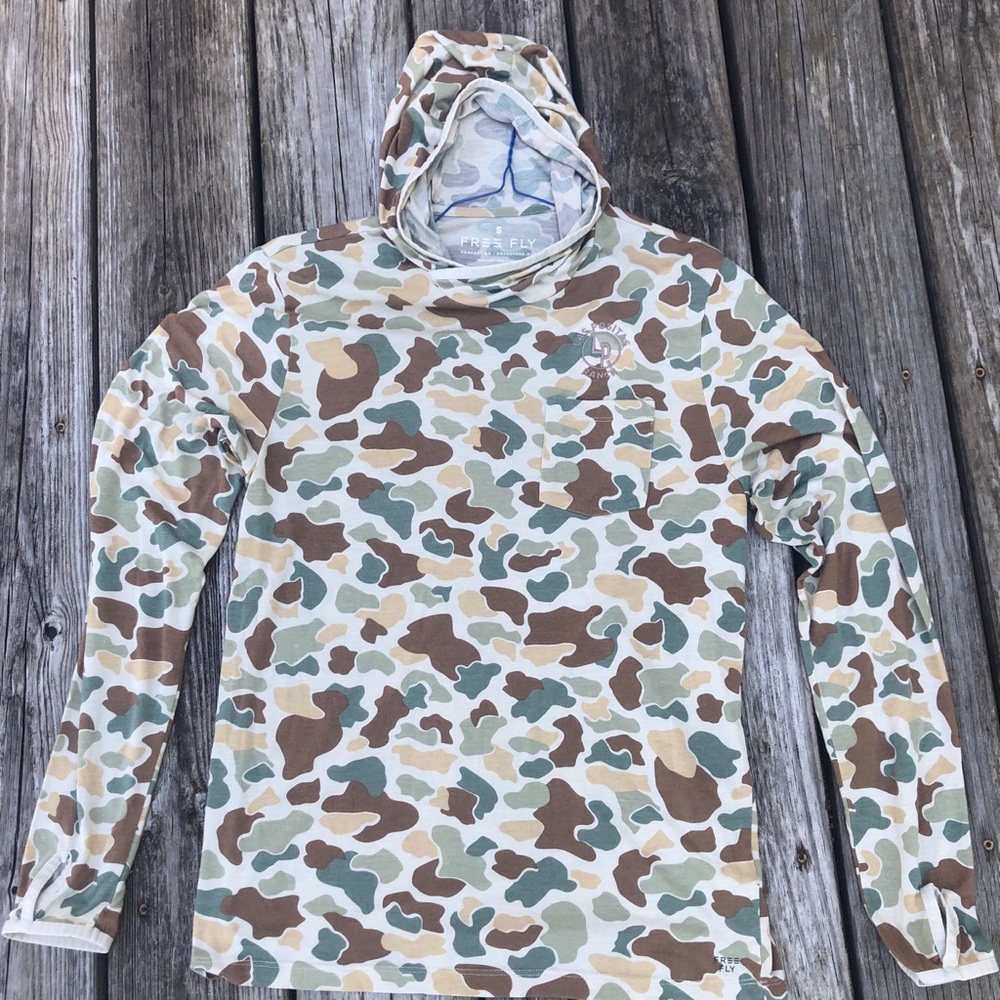 Free Fly Camo Bamboo Hoodie Men’s size S